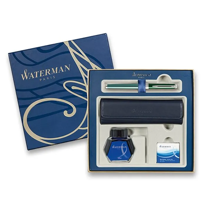 Termék főképe Waterman Hémisphere Chateau Green plnicí pero, dárková sada s pouzdrem a inkoustem