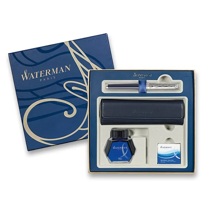 Termék főképe Waterman Hémisphére Made in France DLX Blue CT plnicí pero, dárková kazeta s pouzdrem, ink