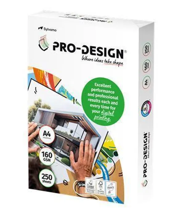 Termék főképe Xerografický papír, pro digitální tisk, A4, 160g, PRO-DESIGN [250 listů]