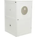 XL macska WC ház, 2 polc, MDF, 53 x 90 x 58 cm, fehér