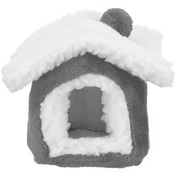 Termék főképe Xmas Cuddly CAVE - plyšový domek pro morče, 29 x 24 x 31 cm, červená/bílá