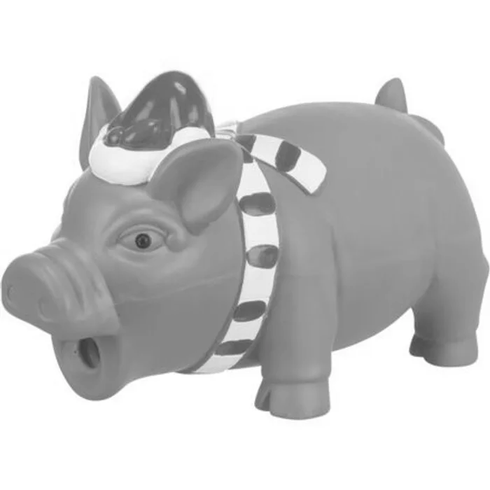 Termék főképe Xmas PIG - vánoční latexové prasátko, 16 cm, výplň polyester, šedá