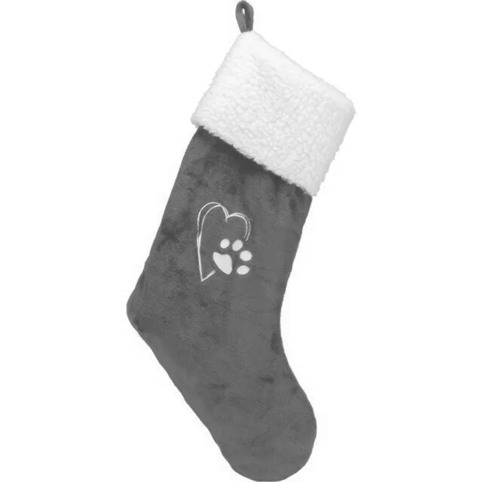 Termék főképe Xmas STOCKING - vánoční ponožka, 47 cm, plyš, červená/bílá