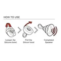 YZSY Bluetooth hangszóró SALI, 3W, fekete, hangerőszabályzó, összecsukható, vízálló