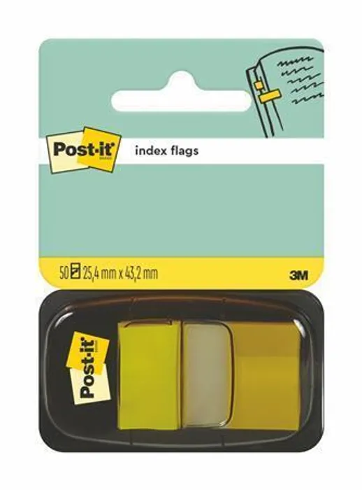Termék főképe Záložky se zásobníkem, 50 lístků, 25x43 mm, žluté, 3M POSTIT