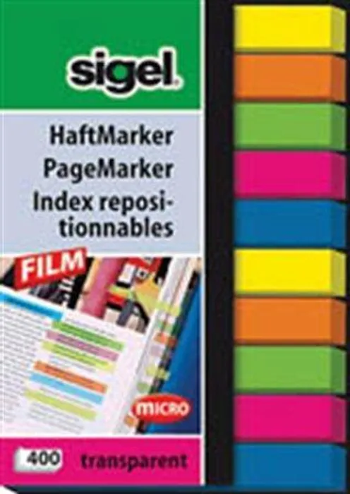 Termék főképe Záložky,10x40 lístků, 6x50 mm SIGEL "Micro", mix barev