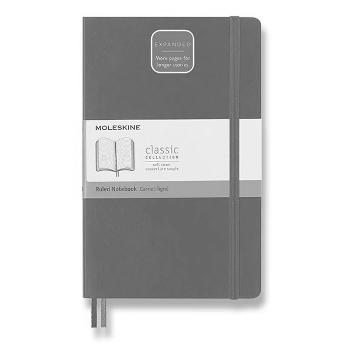 Termék főképe Zápisník Moleskine Expanded - měkké desky L, linkovaný, výběr barev červený