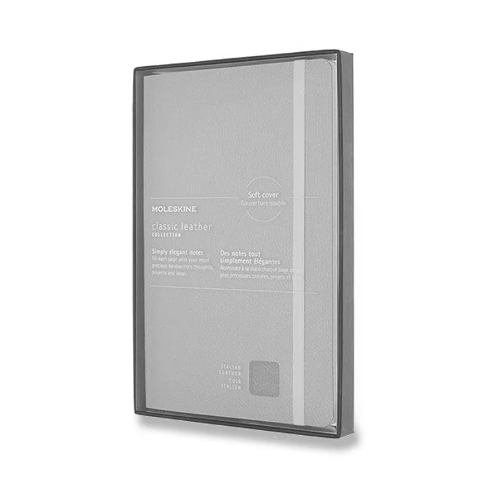 Termék főképe Zápisník Moleskine kožený - měkké desky L, linkovaný, žlutý