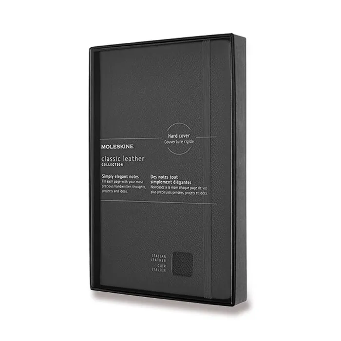 Termék főképe Zápisník Moleskine kožený - tvrdé desky L, linkovaný, černý