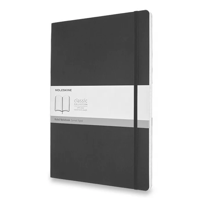 Termék főképe Zápisník Moleskine - měkké desky A4, linkovaný, černý