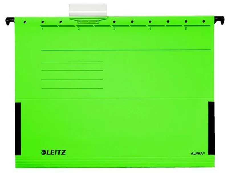 Termék főképe Závěsné desky Leitz ALPHA® s bočnicemi, Zelená [25 ks]