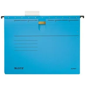 Leitz ALPHA® akasztólapok gyorskötővel, kék [25 db]