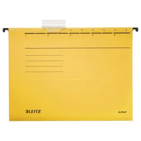 Leitz ALPHA® V típusú függesztőlapok, sárga [25 db]
