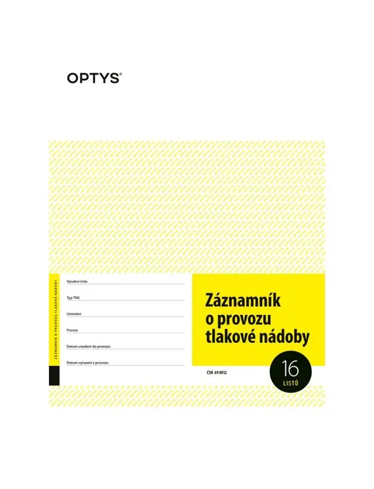 Termék főképe Záznamník o provozu tlakové nádoby A4 1236
