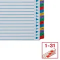 Megerősített karton regiszterek Esselte Mylar, A4, Színkeverék