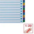 Megerősített karton regiszterek Esselte Mylar, A4, Színkeverék