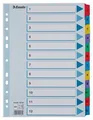 Megerősített karton regiszterek Esselte Mylar, A4, Színkeverék