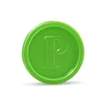 Zseton (PS) zöld átmérő 23mm [100 db]