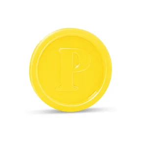 Zseton (PS) sárga átmérő 23mm [100 db]