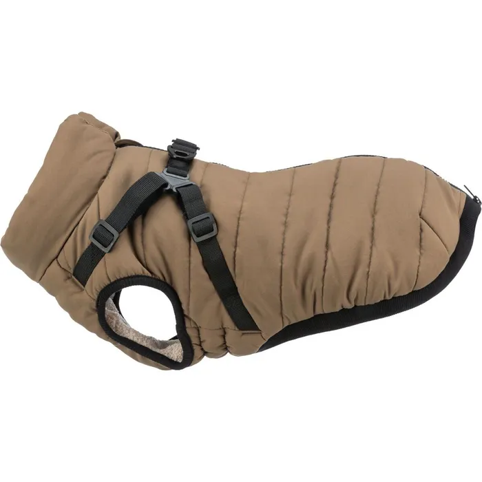 Termék főképe Zimní bunda PIROU s postrojem, pískováXS: 30cm, hruď: 42-46cm, krk: až 34cm
