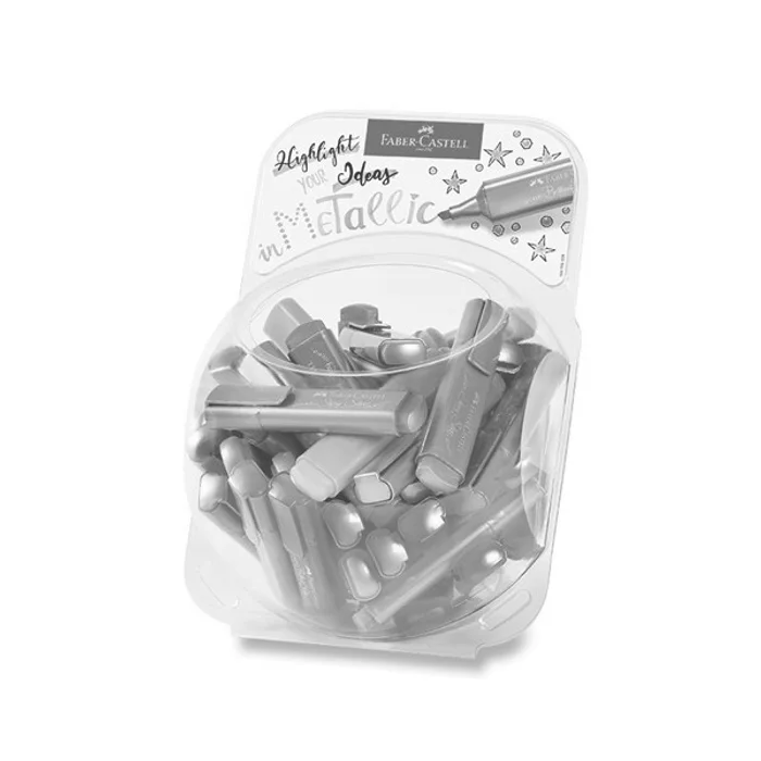 Termék főképe Zvýrazňovač Faber-Castell Textliner 46 Metallic dóza, 80 ks