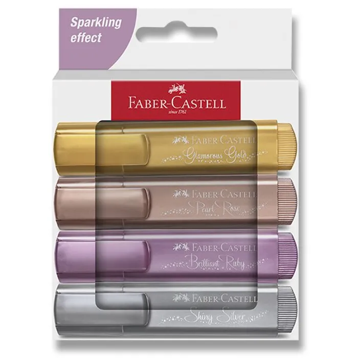 Termék főképe Zvýrazňovač Faber-Castell Textliner 46 Metallic sada 4 barev