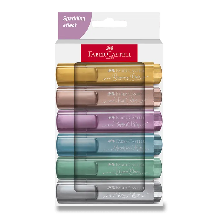 Termék főképe Zvýrazňovač Faber-Castell Textliner 46 Metallic sada 6 barev