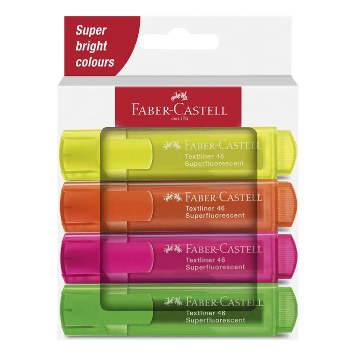 Termék főképe Zvýrazňovač Faber-Castell Textliner 46 Neon sada 4 ks