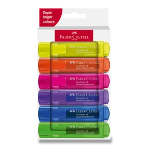 Faber-Castell szövegkiemelő, 46 neon, 6 db-os készlet