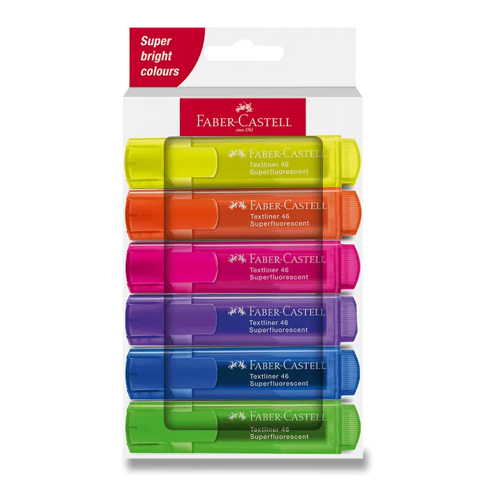 Termék főképe Zvýrazňovač Faber-Castell Textliner 46 Neon sada 6 ks