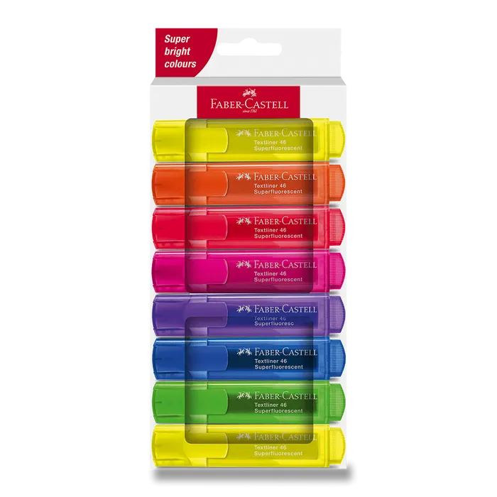 Termék főképe Zvýrazňovač Faber-Castell Textliner 46 Neon sada 8 ks
