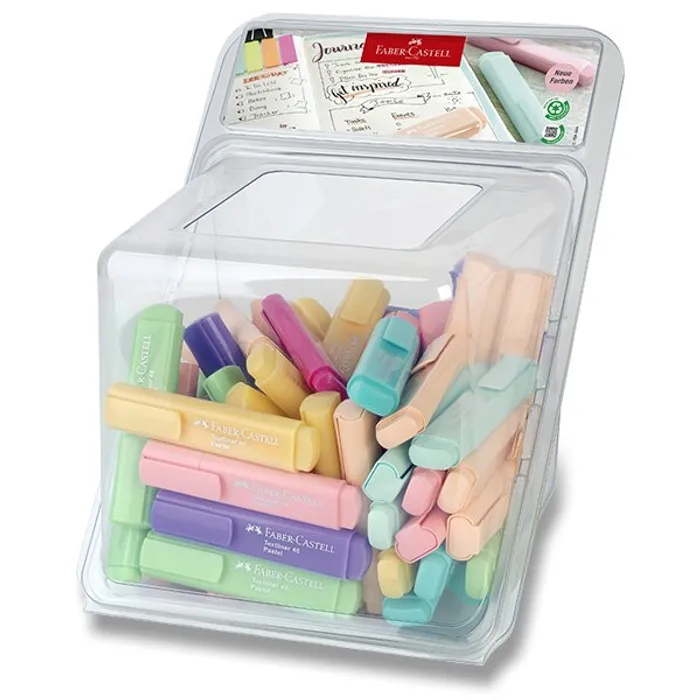 Termék főképe Zvýrazňovač Faber-Castell Textliner 46 Pastel dóza, 100 ks