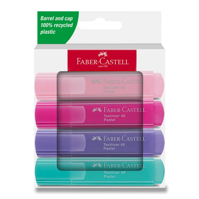 Termék főképe Zvýrazňovač Faber-Castell Textliner 46 Pastel sada 4 ks