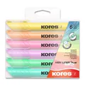 Highlighter Kores High Liner Pasztell készlet 6 színből