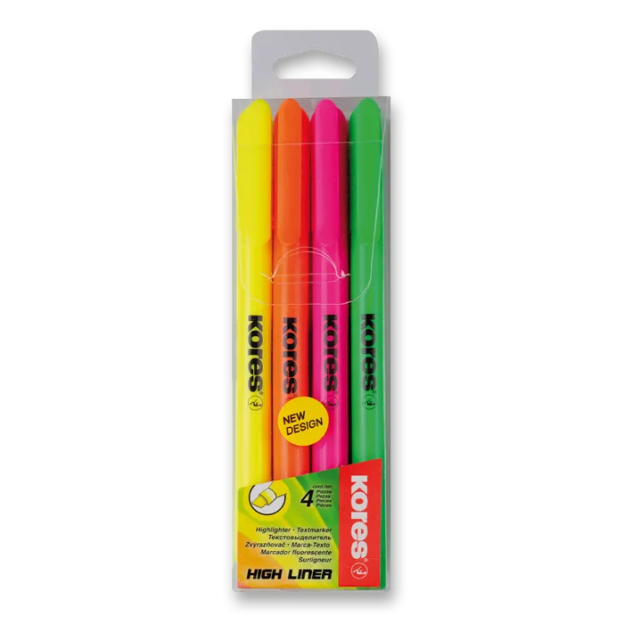 Termék főképe Zvýrazňovač Kores High Liner sada 4 barev