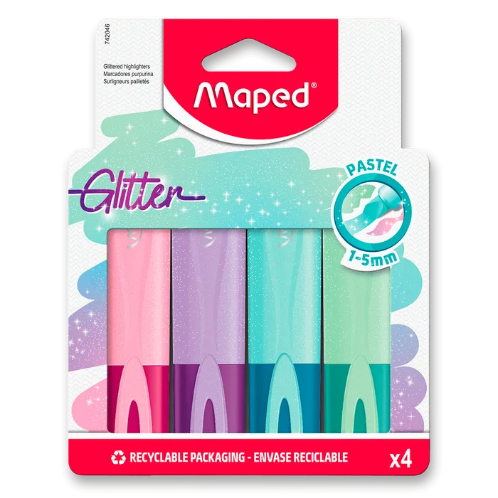 Termék főképe Zvýrazňovač Maped Fluo Peps Classic Glitter sada 4 barev