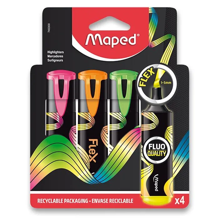 Termék főképe Zvýrazňovač Maped Fluo Peps Flex sada 4 barev