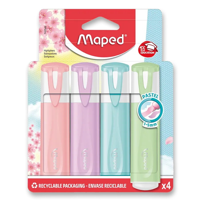 Termék főképe Zvýrazňovač Maped Fluo Peps Pastel 4 ks