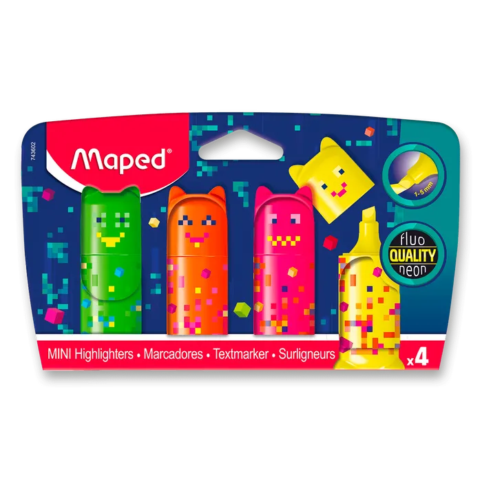 Termék főképe Zvýrazňovač Maped Pixel Party Mini sada 4 barev