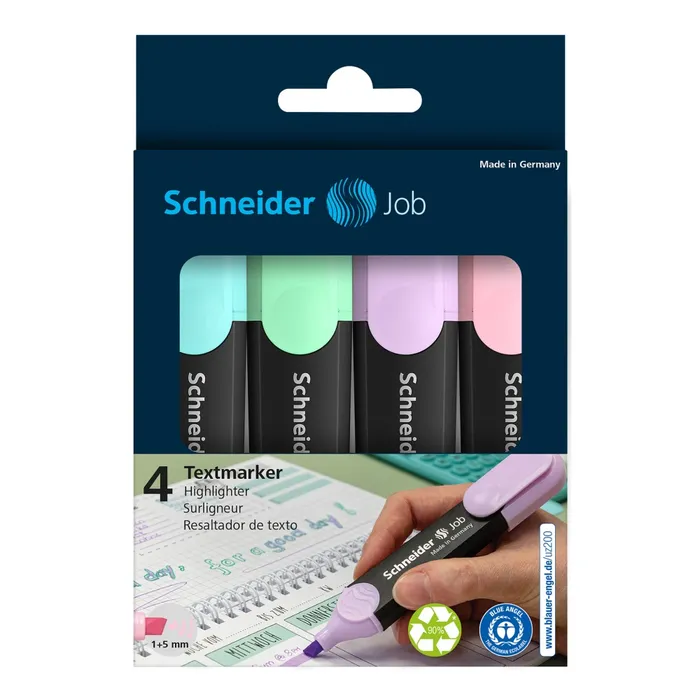 Termék főképe Zvýrazňovač Schneider Job Pastel sada 4 barev