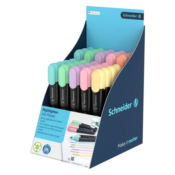 Termék főképe Zvýrazňovač Schneider Job Pastel stojánek, 85 ks