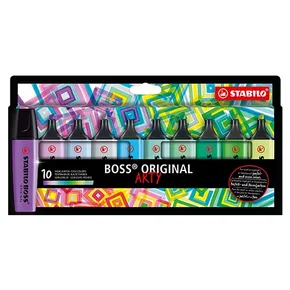 Kiemelő STABILO BOSS ORIGINAL 10 db, hideg színek "ARTY"