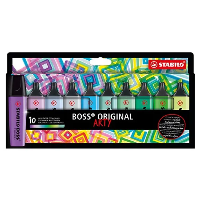 Termék főképe Zvýrazňovač STABILO BOSS ORIGINAL 10 ks, studené barvy "ARTY"
