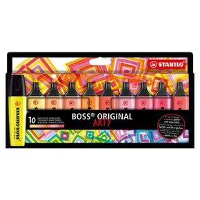 Kiemelő STABILO BOSS ORIGINAL 10 db, meleg színek "ARTY"