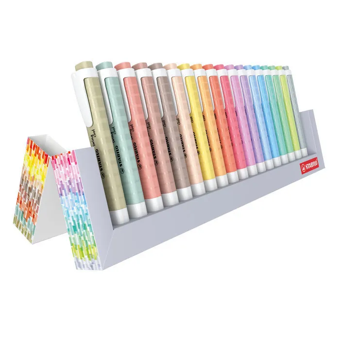 Termék főképe Zvýrazňovač STABILO swing cool - 18 ks deskset - 8 přírodních barev & 10 pastelových barev
