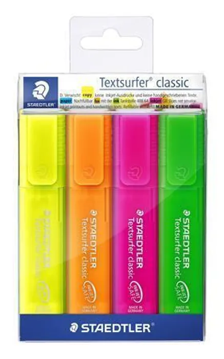 Termék főképe Zvýrazňovač "Textsurfer classic 364", 4 barvy, 1-5mm, STAEDTLER