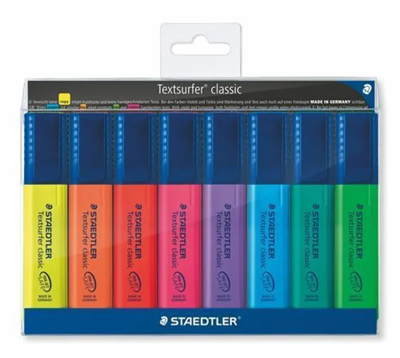 Termék főképe Zvýrazňovač "Textsurfer classic 364", sada, 8 barev, 1-5 mm, STAEDTLER