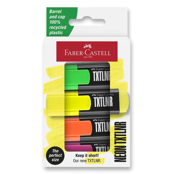 Termék főképe Zvýrazňovače Faber-Castell Short TXTLNR SF 4 ks