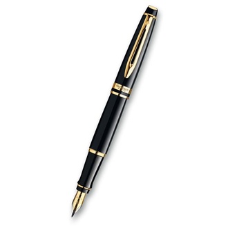 Papírenské zboží - Waterman Expert Black Lacquer GT hrot M