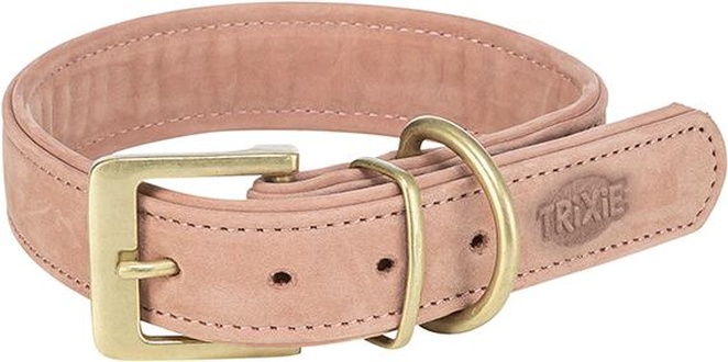 Papírenské zboží - Obojek PURE kožený, růžováL-XL: 52-63 cm/ 40 mm